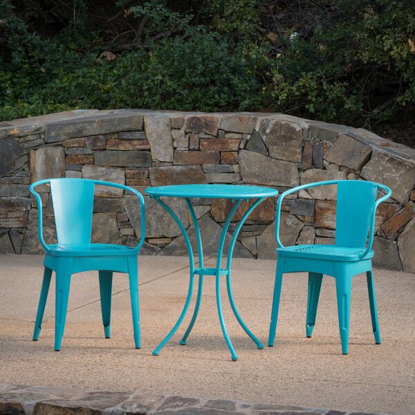 Outdoor Teal Bistro Set Wayfair